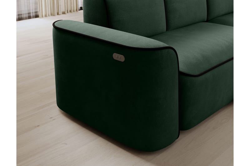 Ume 4-sits Soffa med Divan - Grön - Möbler - Soffa - Divansoffor & schäslongsoffa - 4 sits soffa med divan
