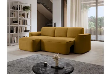 Ume 4-sits Soffa med Divan - Gul - Möbler - Soffa - Divansoffor & schäslongsoffa - 4 sits soffa med divan
