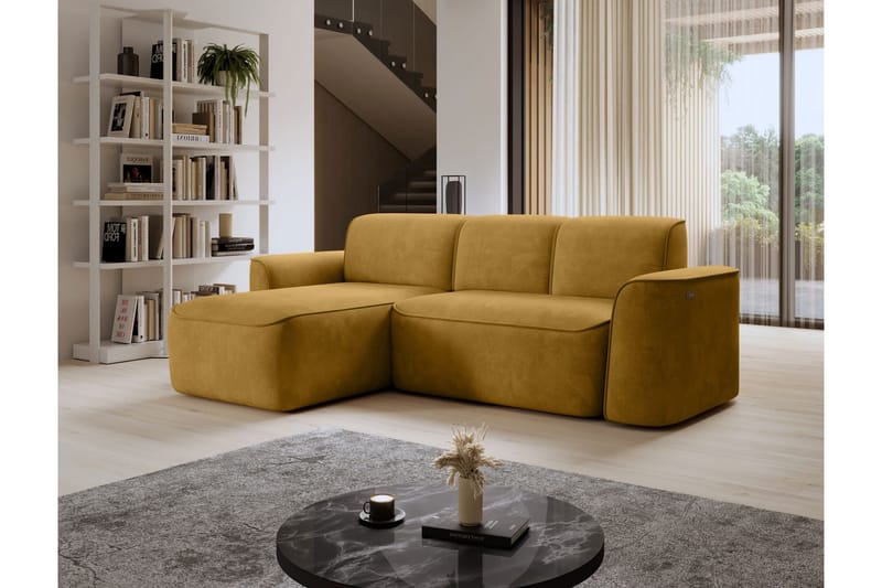 Ume 4-sits Soffa med Divan - Gul - Möbler - Soffa - Divansoffor & schäslongsoffa - 4 sits soffa med divan