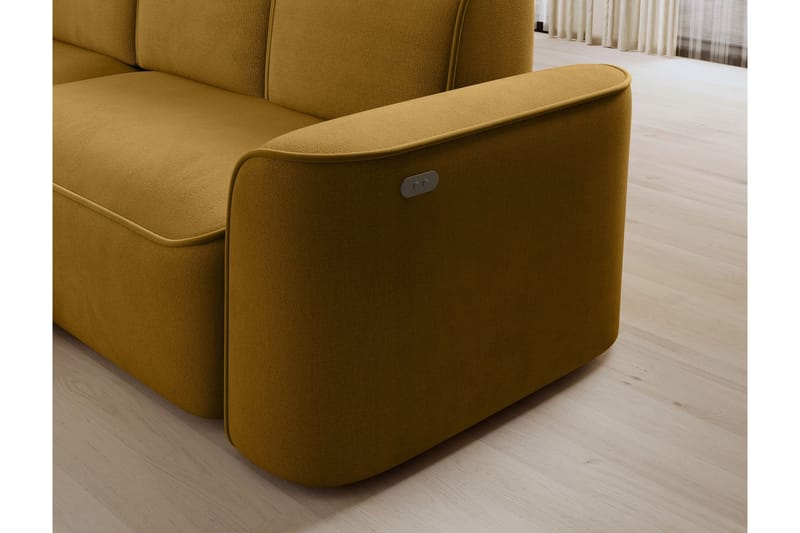 Ume 4-sits Soffa med Divan - Gul - Möbler - Soffa - Divansoffor & schäslongsoffa - 4 sits soffa med divan
