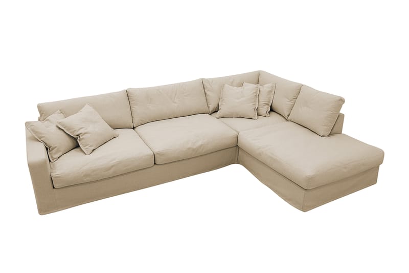 Valencia Extra Djup 4-sits Soffa med Schäslong Höger - Beige - Möbler - Soffa - Divansoffor & schäslongsoffa - 4 sits soffa med divan