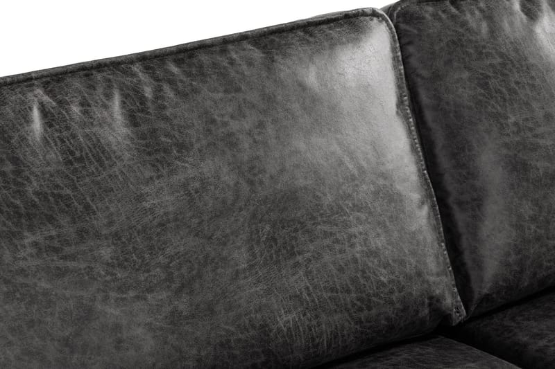 Akron 2,5-sits Soffa med Schäslong Höger Bondedläder - Mörkgrå - Möbler - Soffa - Divansoffor & schäslongsoffa
