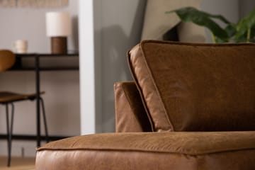 Akron 2,5-sits Soffa med Schäslong Vänster Bondedläder - Brun - Möbler - Soffa - Divansoffor & schäslongsoffa