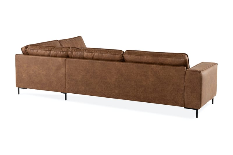 Akron 2,5-sits Soffa med Schäslong Vänster Bondedläder - Brun - Möbler - Soffa - Divansoffor & schäslongsoffa
