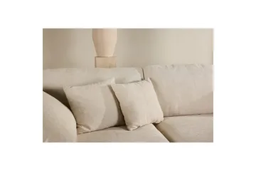 Amalfi Vänstervänd L-formad Hörnsoffa med Divan 297 cm i Tyg - Beige - Möbler - Soffa - Divansoffor & schäslongsoffa