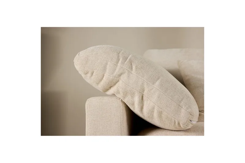 Amalfi Vänstervänd L-formad Hörnsoffa med Divan 297 cm i Tyg - Beige - Möbler - Soffa - Divansoffor & schäslongsoffa