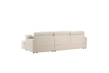 Amalfi Vänstervänd L-formad Hörnsoffa med Divan 297 cm i Tyg - Beige - Möbler - Soffa - Divansoffor & schäslongsoffa