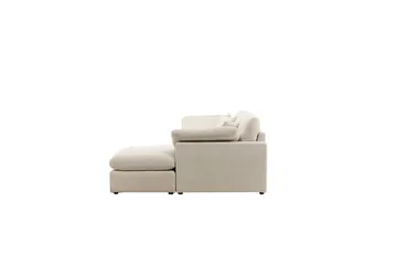 Amalfi Vänstervänd L-formad Hörnsoffa med Divan 297 cm i Tyg - Beige - Möbler - Soffa - Divansoffor & schäslongsoffa