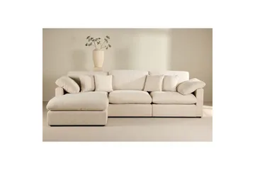 Amalfi Vänstervänd L-formad Hörnsoffa med Divan 297 cm i Tyg - Beige - Möbler - Soffa - Divansoffor & schäslongsoffa