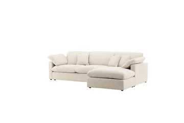 Amalfi Vänstervänd L-formad Hörnsoffa med Divan 297 cm i Tyg - Beige - Möbler - Soffa - Divansoffor & schäslongsoffa