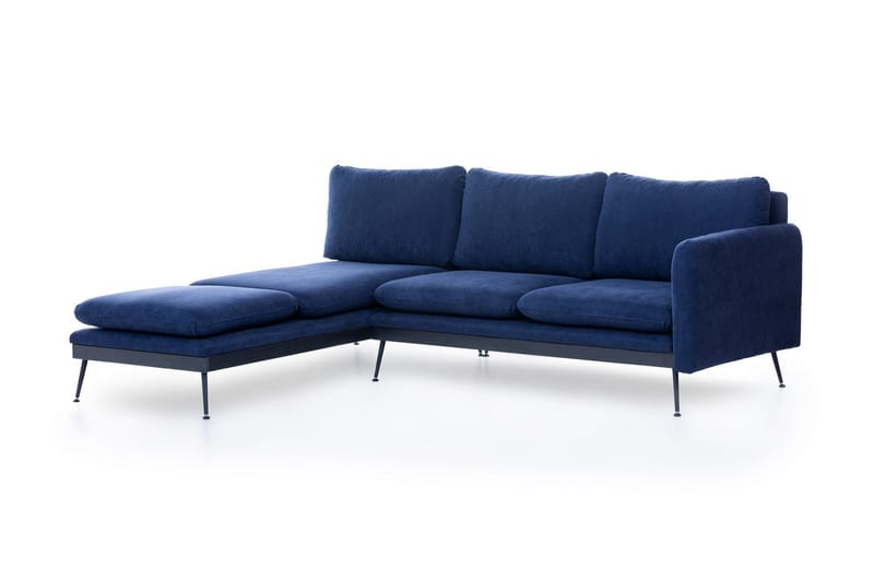 Amoeiro Divansoffa - Blå - Divansoffor & schäslongsoffa - 3 sits soffa med divan