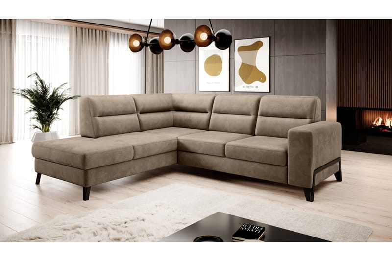 Anglika Soffa m. Schäslong 4-sits - Beige - Möbler - Soffa - Divansoffor & schäslongsoffa