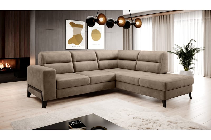 Anglika Soffa m. Schäslong 4-sits - Beige - Möbler - Soffa - Divansoffor & schäslongsoffa
