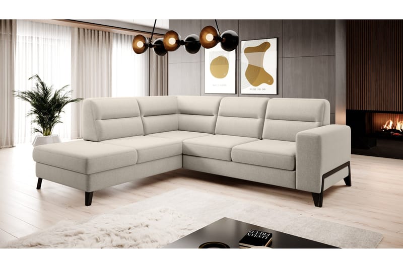 Anglika Soffa m. Schäslong 4-sits, Beige