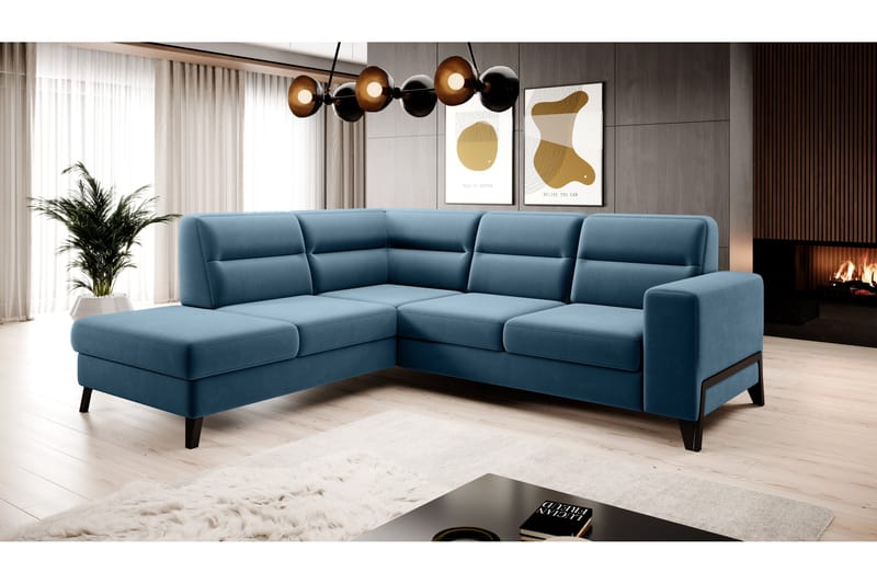 Anglika Soffa m. Schäslong 4-sits - Blå - Möbler - Soffa - Divansoffor & schäslongsoffa