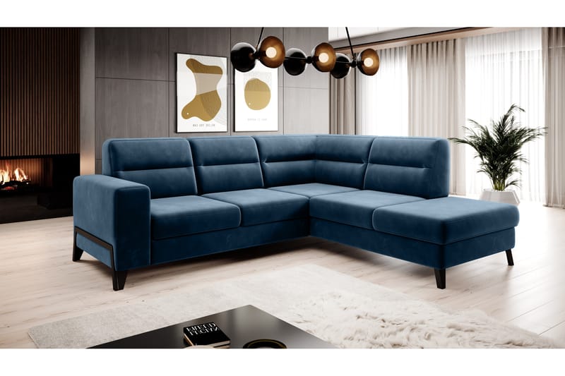Anglika Soffa m. Schäslong 4-sits - Blå - Möbler - Soffa - Divansoffor & schäslongsoffa