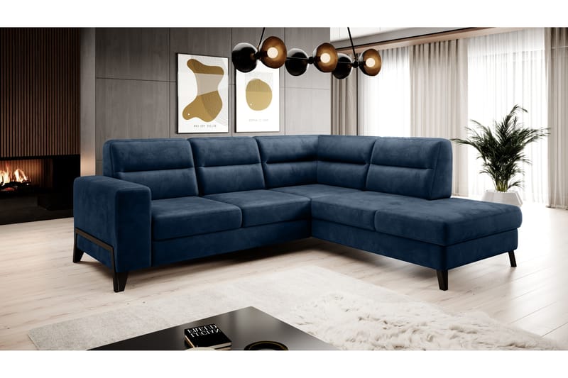 Anglika Soffa m. Schäslong 4-sits - Blå - Möbler - Soffa - Divansoffor & schäslongsoffa