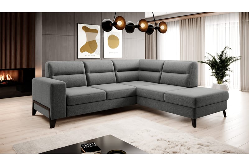 Anglika Soffa m. Schäslong 4-sits - Grå - Möbler - Soffa - Divansoffor & schäslongsoffa