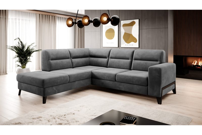 Anglika Soffa m. Schäslong 4-sits - Grå - Möbler - Soffa - Divansoffor & schäslongsoffa