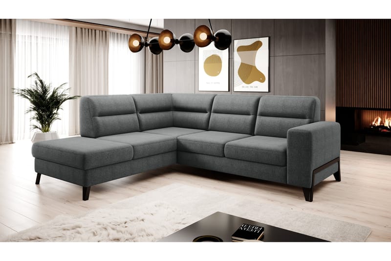 Anglika Soffa m. Schäslong 4-sits - Grå - Möbler - Soffa - Divansoffor & schäslongsoffa