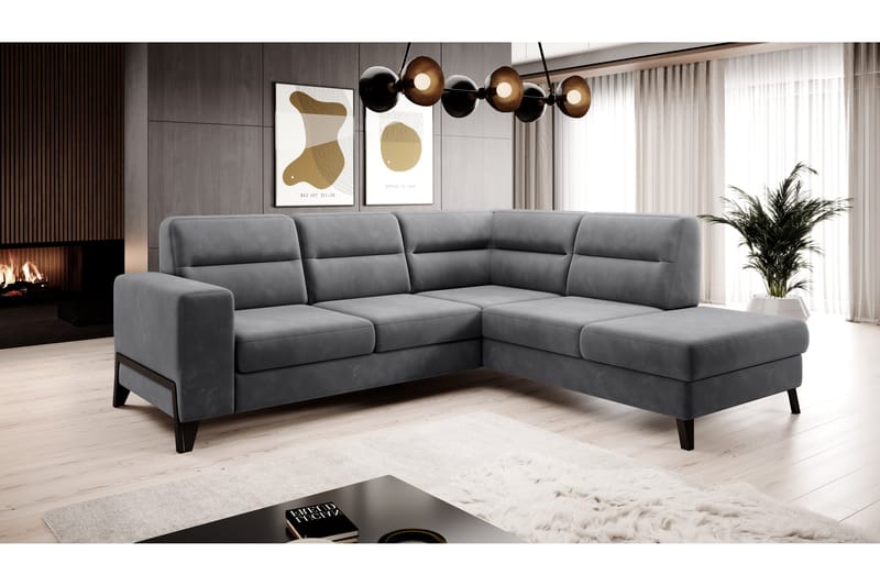 Anglika Soffa m. Schäslong 4-sits - Grå - Möbler - Soffa - Divansoffor & schäslongsoffa