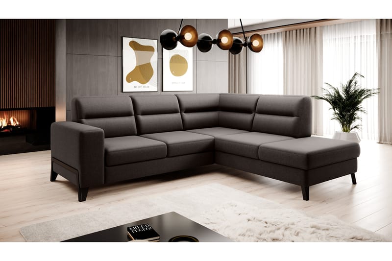 Anglika Soffa m. Schäslong 4-sits - Grå - Möbler - Soffa - Divansoffor & schäslongsoffa