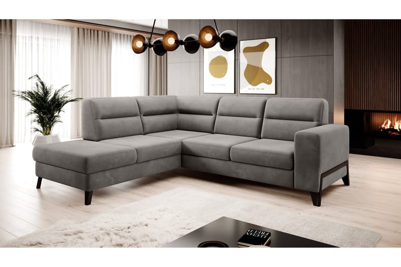 Anglika Soffa m. Schäslong 4-sits - Grå - Möbler - Soffa - Divansoffor & schäslongsoffa