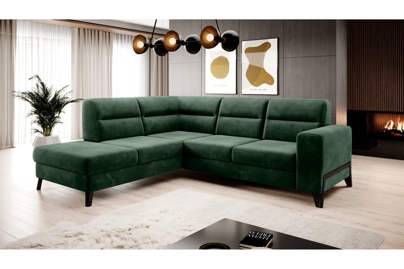 Anglika Soffa m. Schäslong 4-sits - Grön - Möbler - Soffa - Divansoffor & schäslongsoffa