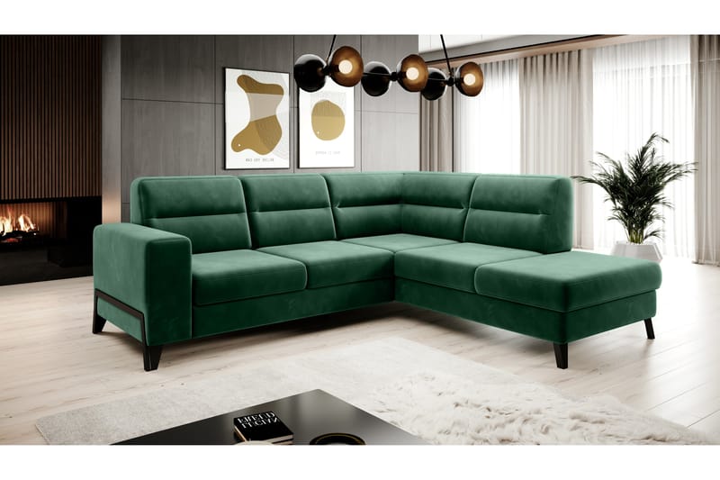Anglika Soffa m. Schäslong 4-sits - Grön - Möbler - Soffa - Divansoffor & schäslongsoffa