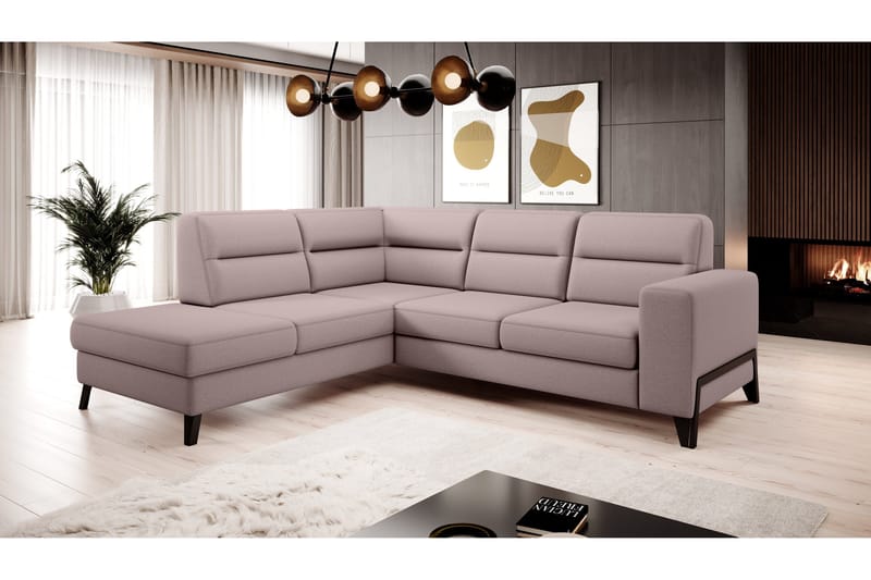 Anglika Soffa m. Schäslong 4-sits - Rosa - Möbler - Soffa - Divansoffor & schäslongsoffa