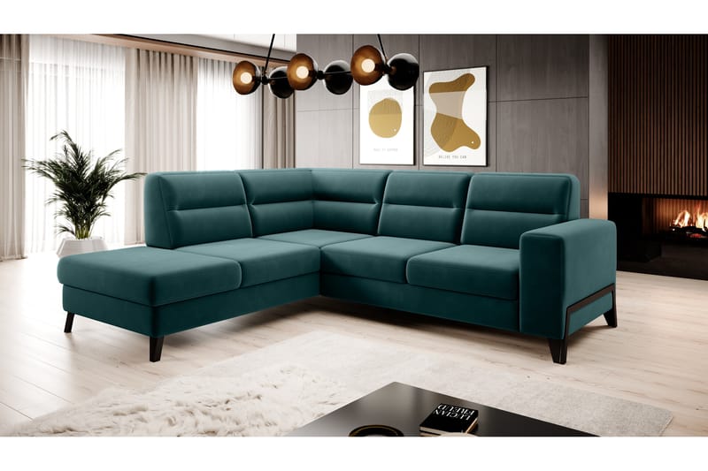Anglika Soffa m. Schäslong 4-sits - Turkos - Möbler - Soffa - Divansoffor & schäslongsoffa