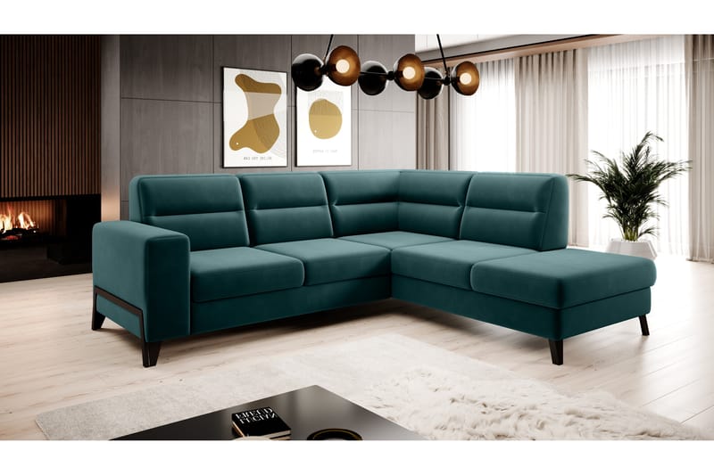 Anglika Soffa m. Schäslong 4-sits - Turkos - Möbler - Soffa - Divansoffor & schäslongsoffa