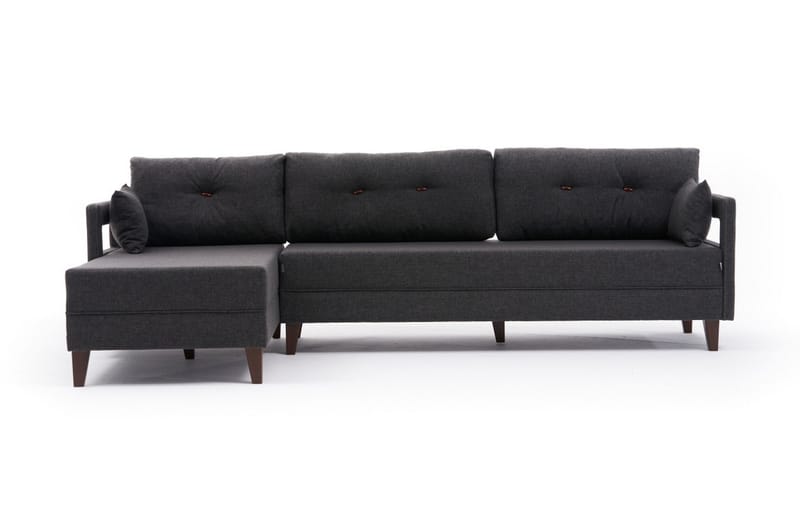 Angola Soffa m. Divan 4-sits - Antracit - Divansoffor & schäslongsoffa - 4 sits soffa med divan