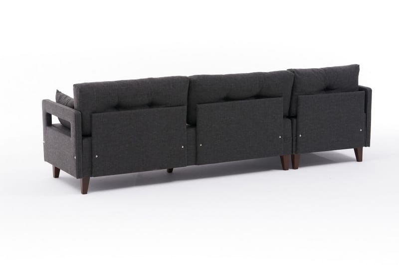 Angola Soffa m. Divan 4-sits - Antracit - Divansoffor & schäslongsoffa - 4 sits soffa med divan