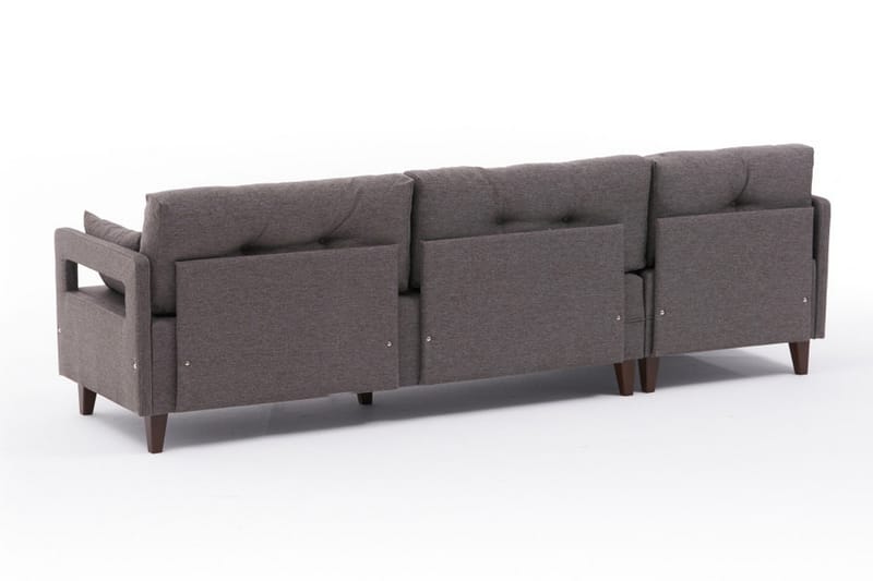 Angola Soffa m. Divan 4-sits - Brun - Divansoffor & schäslongsoffa - 4 sits soffa med divan