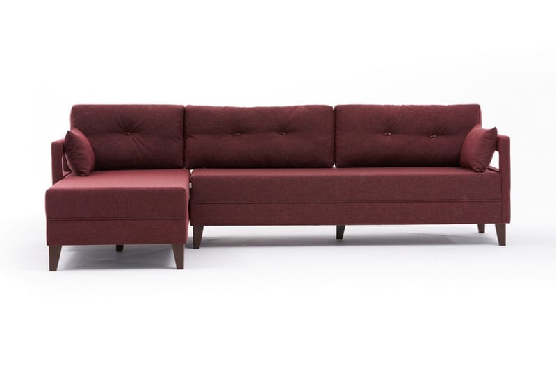 Angola Soffa m. Divan 4-sits - Röd - Divansoffor & schäslongsoffa - 4 sits soffa med divan