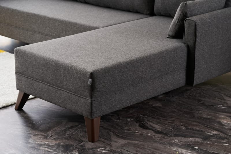 Antigua Divansoffa Höger - Antracit/Brun - Möbler - Soffa - Divansoffor & schäslongsoffa