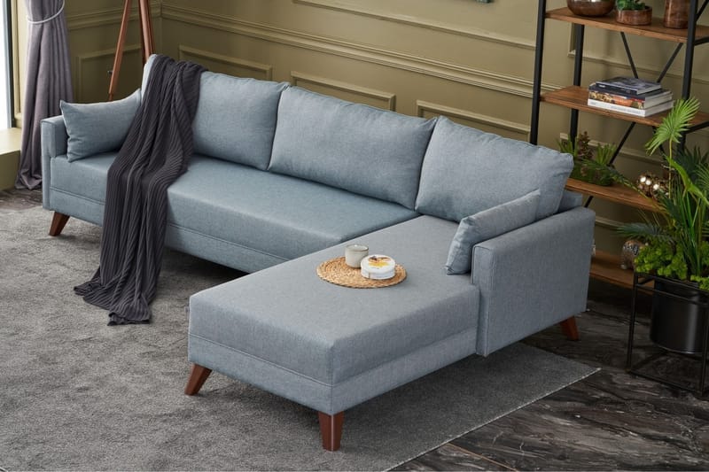 Antigua Divansoffa Höger - Blå/Brun - Möbler - Soffa - Divansoffor & schäslongsoffa