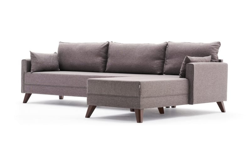 Antigua Divansoffa Höger - Brun - Divansoffor & schäslongsoffa - 4 sits soffa med divan