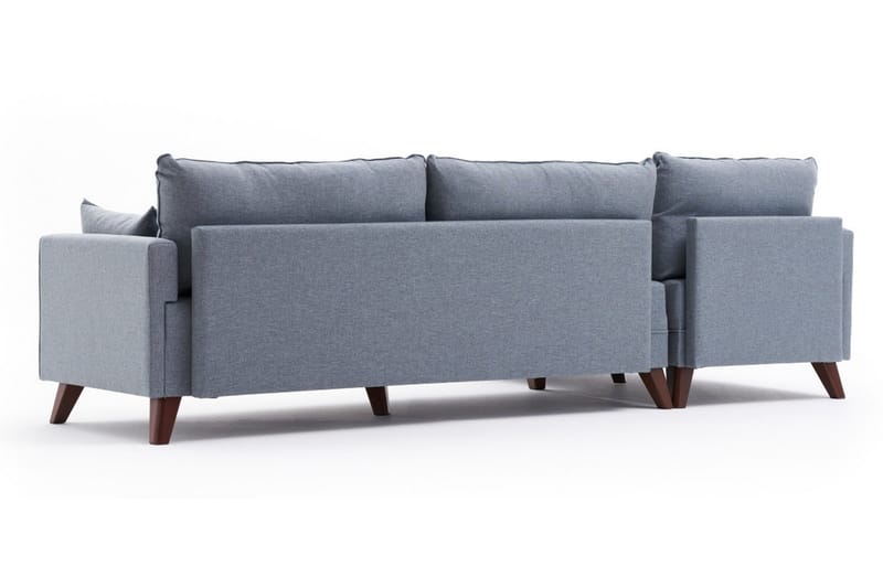 Antigua Divansoffa Vänster - Blå/Brun - Divansoffor & schäslongsoffa - 4 sits soffa med divan