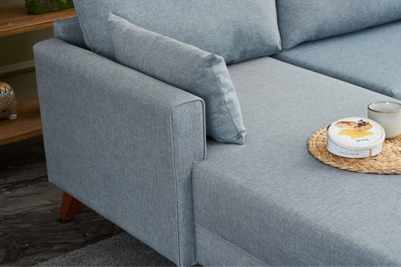 Antigua Divansoffa Vänster - Blå/Brun - Möbler - Soffa - Divansoffor & schäslongsoffa