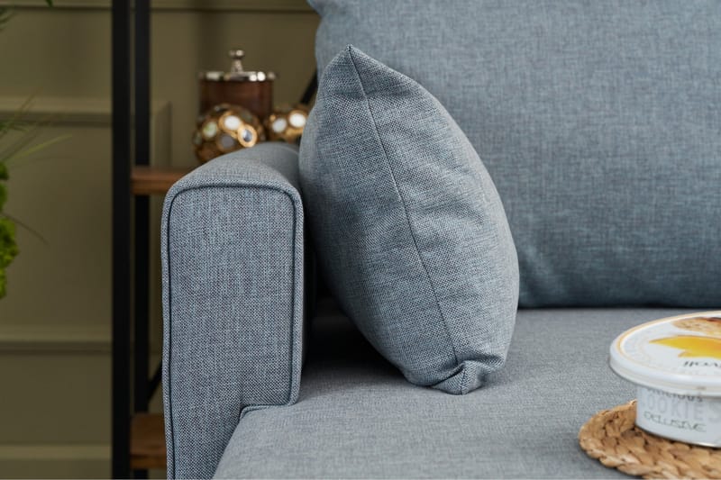 Antigua Divansoffa Vänster - Blå/Brun - Möbler - Soffa - Divansoffor & schäslongsoffa