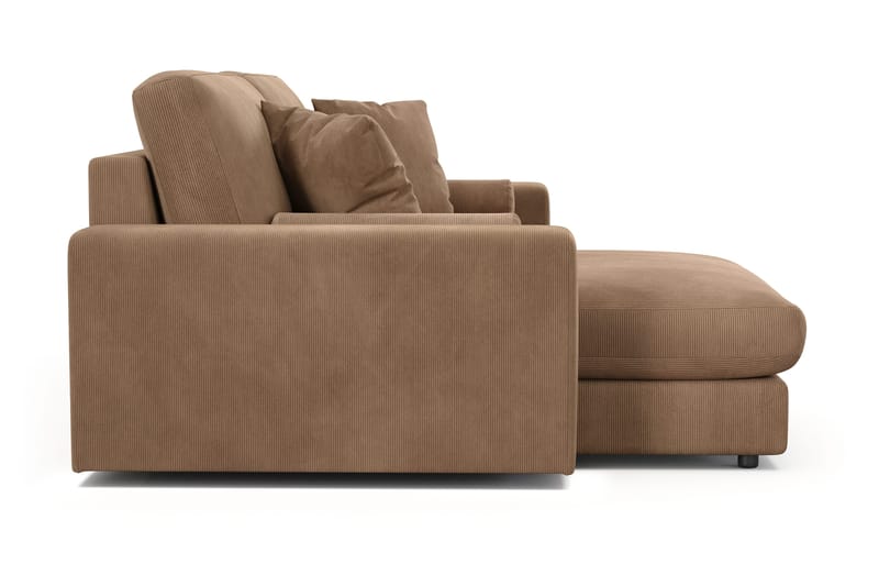 Arken Lyx 3-sits Vändbar L-formad Djup Divansoffa i Manchester - Brun - Möbler - Soffa - Divansoffor & schäslongsoffa