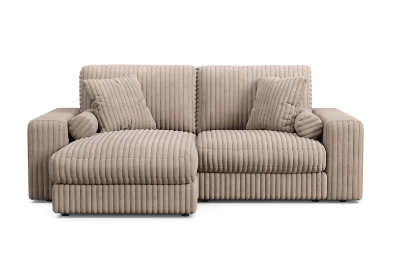 Arken Lyx 3-sits Vändbar L-formad Djup Divansoffa i Manchester - Greige - Möbler - Soffa - Divansoffor & schäslongsoffa