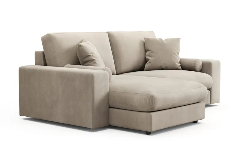 Arken Lyx 3-sits Vändbar L-formad Djup Divansoffa i Manchester - Greige - Möbler - Soffa - Divansoffor & schäslongsoffa