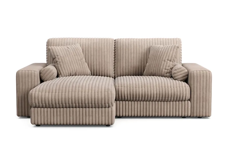 Arken Lyx 3-sits Vändbar L-formad Djup Divansoffa i Manchester - Greige - Möbler - Soffa - Divansoffor & schäslongsoffa