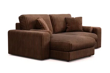 Arken Lyx 3-sits Vändbar L-formad Djup Divansoffa i Manchester - Mörkbrun - Möbler - Soffa - Divansoffor & schäslongsoffa