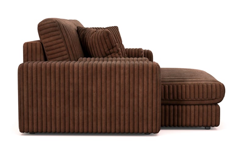 Arken Lyx 3-sits Vändbar L-formad Djup Divansoffa i Manchester - Mörkbrun - Möbler - Soffa - Divansoffor & schäslongsoffa