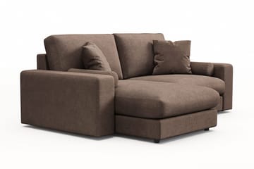 Arken Lyx 3-sits Vändbar L-formad Djup Divansoffa i Tyg - Brun - Möbler - Soffa - Divansoffor & schäslongsoffa