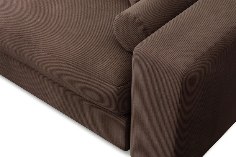 Arken Lyx 4-sits Vändbar L-formad Djup Divansoffa i Manchester - Brun - Möbler - Soffa - Divansoffor & schäslongsoffa